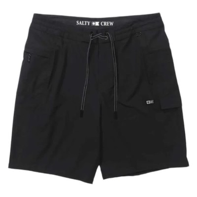 бански,гащета,мъжки,бански,костюми,salty,crew,flagship,boatshort,swimming,shorts,black,(matte,black)