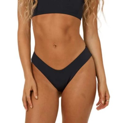 дамски,бански,костюми,salty,crew,seafarer,solids,skimpy,v,bikini,bottom,black,(black)