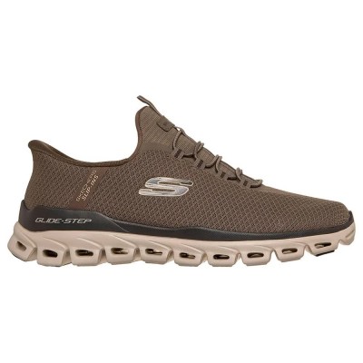 обувки,мъжки,маратонки,дамски,маратонки,skechers,glide,step,noxus,slip,on,shoes,brown,grey,(brown,mesh,pu,nat,trim)