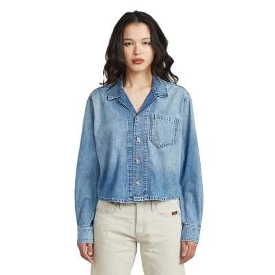 риза,с,дълъг,ръкав,дамски,ризи,мъжки,ризи,g,star,resort,boxy,relaxed,fit,long,sleeve,shirt,blue,(faded,blue,kyanite)