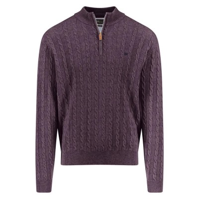 блуза,мъжки,пуловери,дамски,пуловери,fynch,hatton,1512226,half,zip,sweater,purple,(aubergine)