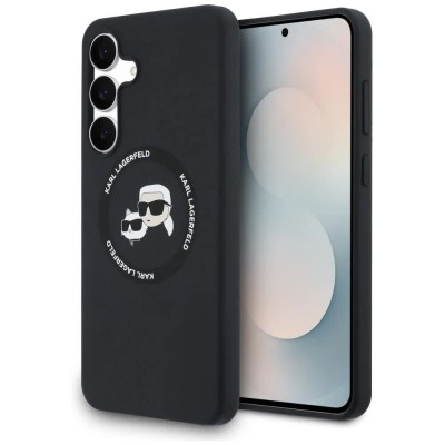 други,аксесоари,karl,lagerfeld,silicone,karl&choupette,heads,magsafe,samsung,galaxy,s25,fe,phone,case,black,(black)