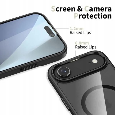 други,аксесоари,tech,protection,magmat,magsafe,apple,iphone,17,air,phone,case,black,(black,clear)