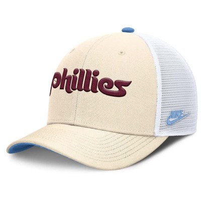 шапка,всички,шапки,nike,mlb,dri,fit,rise,structured,philadelphia,phillies,trucker,cap,beige,(natural,valor,blue,white)