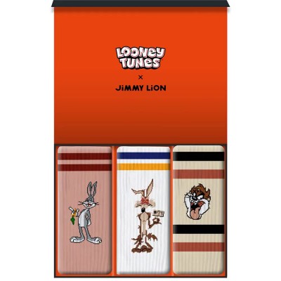 чорапи,мъжки,чорапи,дамски,чорапи,jimmy,lion,looney,tunes,long,socks,3,pairs,multicolor,(pink,white,beige)