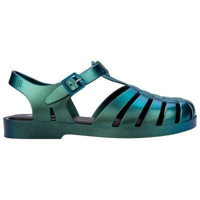 сандали,мъжки,сандали,дамски,сандали,и,чехли,melissa,possession,magic,sandals,green,(black,metallic,green)