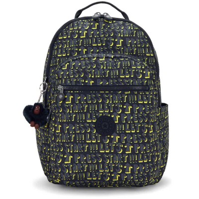 раница,раници,kipling,seoul,college,extra,32l,backpack,black,(lets,play,print)