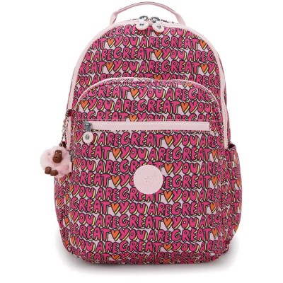 раница,раници,kipling,seoul,college,extra,32l,woman,backpack,pink,(u,r,great,print)
