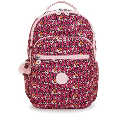 раница,раници,kipling,seoul,lap,27l,woman,backpack,pink,(u,r,great,print)