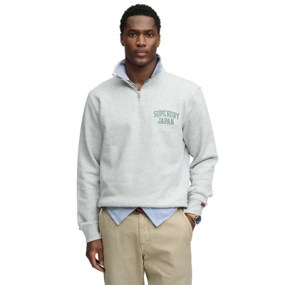 блуза,мъжки,пуловери,superdry,athletic,essential,half,zip,sweatshirt,grey,(cadet,grey,marl)