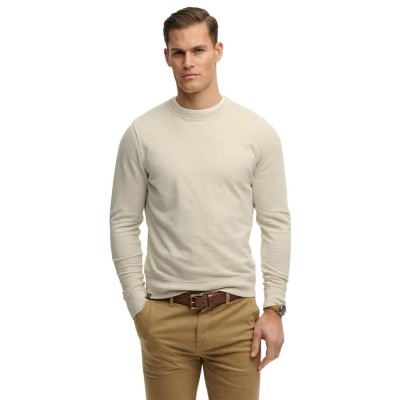 блуза,мъжки,пуловери,superdry,classic,essential,sweatshirt,beige,(rainy,day,grey)