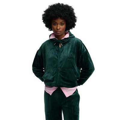 блуза,дамски,блузи,superdry,country,club,velour,full,zip,sweatshirt,green,(dark,pine,green)