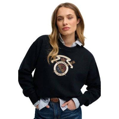 блуза,дамски,блузи,superdry,crest,loose,crew,sweatshirt,black,(eclipse,navy)