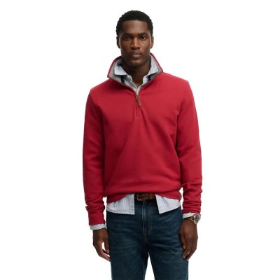блуза,мъжки,пуловери,superdry,essential,pique,half,zip,sweatshirt,red,(prep,red)