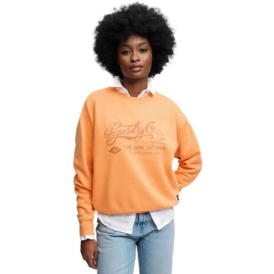 блуза,дамски,блузи,superdry,industry,worker,loose,crew,sweatshirt,orange,(autumn,blossom,orange)