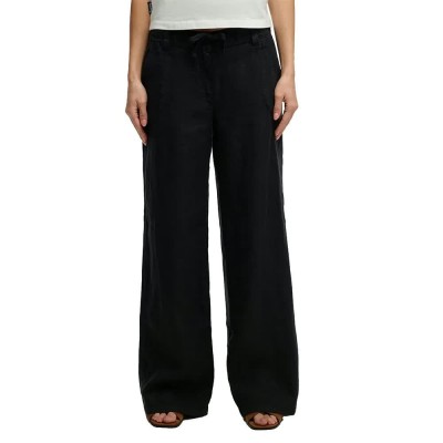 панталони,мъжки,панталони,дамски,панталони,superdry,linen,low,waist,pants,black,(black)