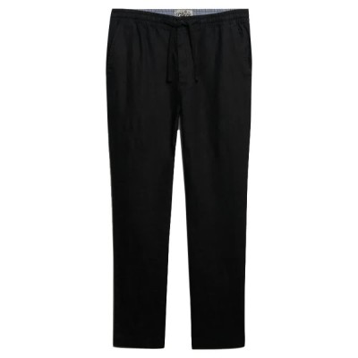 панталони,мъжки,панталони,дамски,панталони,superdry,merchant,linen,pants,black,(black)