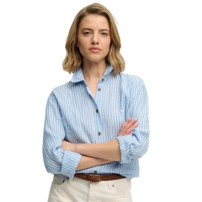 риза,с,дълъг,ръкав,дамски,ризи,мъжки,ризи,superdry,premium,linen,slim,long,sleeve,shirt,blue,(classic,blue,stripe)