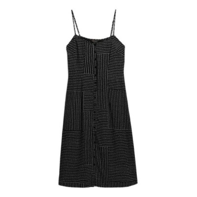 рокля,дамски,поли,и,рокли,superdry,print,button,down,cami,sleeveless,midi,dress,black,(black,dot,row,print)