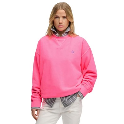 блуза,дамски,блузи,superdry,studios,relaxed,crew,sweatshirt,pink,(dry,fluro,pink)
