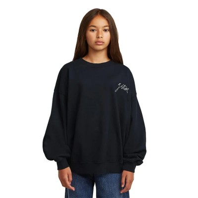 блуза,детски,блузи,g,star,d29140,01,oversized,sweatshirt,black,(salute)