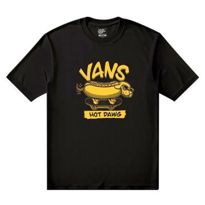 тениска,мъжки,тениски,дамски,тениски,vans,hot,dawg,short,sleeve,t,shirt,black,(black)