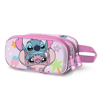 ученически,принадлежности,karactermania,lilo,&,stitch,doble,3d,coupl,10x22x8,cm,pencil,case,pink,(multicolor)