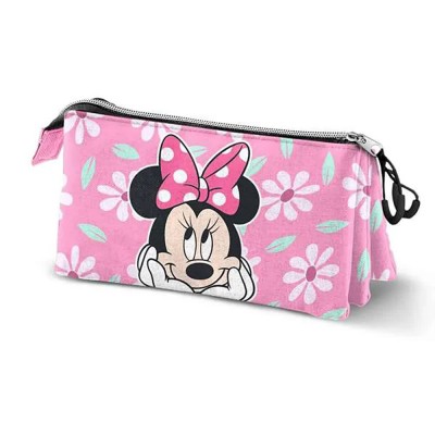 ученически,принадлежности,karactermania,minnie,triple,blooming,11x23x8,cm,pencil,case,pink,(multicolor)
