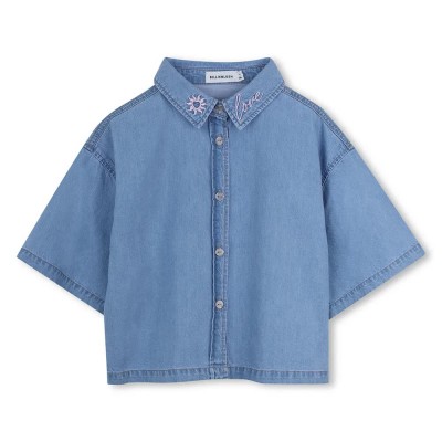 риза,с,къс,ръкав,дамски,ризи,мъжки,ризи,billieblush,u21747,short,sleeve,shirt,blue,(light,blue,denim)