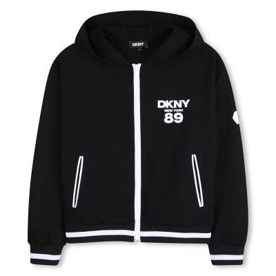 блуза,детски,блузи,dkny,d62561,full,zip,sweatshirt,black,(black)