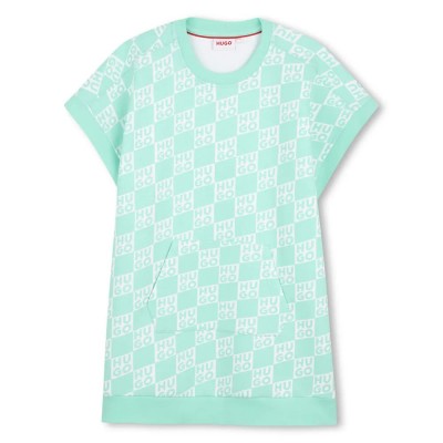 рокля,дамски,поли,и,рокли,hugo,g01027,short,sleeve,dress,green,(linden)
