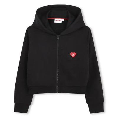 блуза,детски,блузи,hugo,g01045,full,zip,sweatshirt,black,(black)