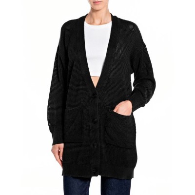 жилетка,мъжки,пуловери,дамски,пуловери,replay,dk4210.000.g21280g,cardigan,black,(black)