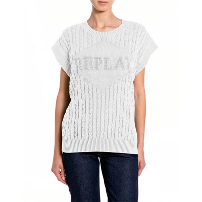 блуза,мъжки,пуловери,дамски,пуловери,replay,dk4211.000.g21280g,sleeveless,sweater,white,(butter,white)