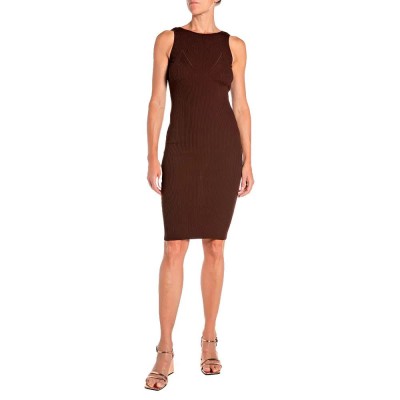 рокля,дамски,поли,и,рокли,replay,dk4219.000.g24020,sleeveless,short,dress,brown,(coffe)