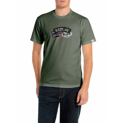 тениска,мъжки,тениски,дамски,тениски,replay,m3223,.000.2660,short,sleeve,t,shirt,green,(aviator,green)