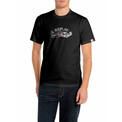 тениска,мъжки,тениски,дамски,тениски,replay,m3223,.000.2660,short,sleeve,t,shirt,black,(black)