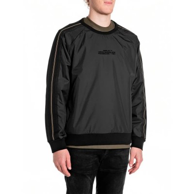 блуза,мъжки,пуловери,replay,m3305,.000.10368,sweatshirt,black,(black)