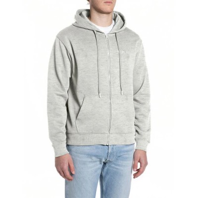 блуза,мъжки,пуловери,replay,m3311,.000.23802,full,zip,sweatshirt,grey,(light,grey,melange)