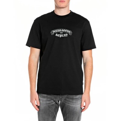 тениска,мъжки,тениски,дамски,тениски,replay,m3332,.000.2660,short,sleeve,t,shirt,black,(black)