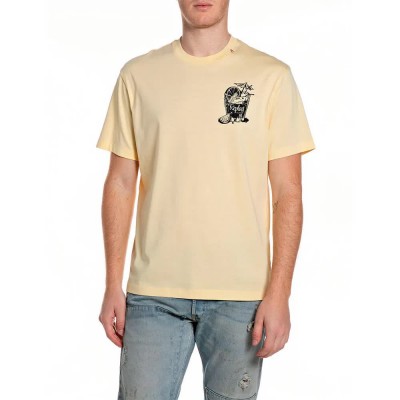 тениска,мъжки,тениски,дамски,тениски,replay,m3338,.000.2660,short,sleeve,t,shirt,yellow,(pale,yellow)