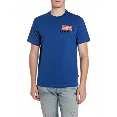 тениска,мъжки,тениски,дамски,тениски,replay,m3340,.000.2660,short,sleeve,t,shirt,blue,(royal,blue)