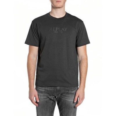 тениска,мъжки,тениски,дамски,тениски,replay,m3341,.000.2660,short,sleeve,t,shirt,grey,(iron)