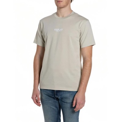 тениска,мъжки,тениски,дамски,тениски,replay,m3347,.000.2660,short,sleeve,t,shirt,beige,(bone)