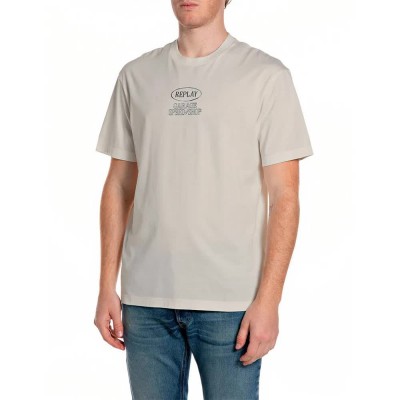 тениска,мъжки,тениски,дамски,тениски,replay,m3348,.000.2660,short,sleeve,t,shirt,beige,(bone)