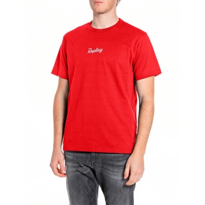 тениска,мъжки,тениски,дамски,тениски,replay,m3349,.000.2660,short,sleeve,t,shirt,red,(red)