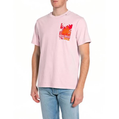 тениска,мъжки,тениски,дамски,тениски,replay,m3401,.000.22662n,short,sleeve,t,shirt,pink,(pale,pink)