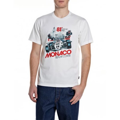 тениска,мъжки,тениски,дамски,тениски,replay,m3429,.000.2660,short,sleeve,t,shirt,white,(natural,white)