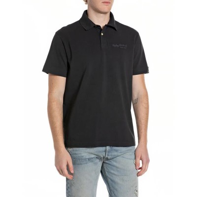 дамски,блузи,с,яка,мъжки,блузи,с,яка,replay,m3432,.000.22696g,short,sleeve,polo,black,(blackboard)