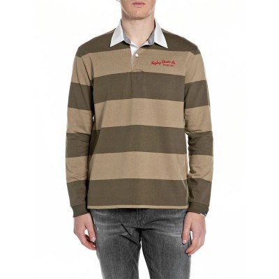 дамски,блузи,с,яка,мъжки,блузи,с,яка,replay,m3468,.000.52894,long,sleeve,polo,brown,(light,blue)